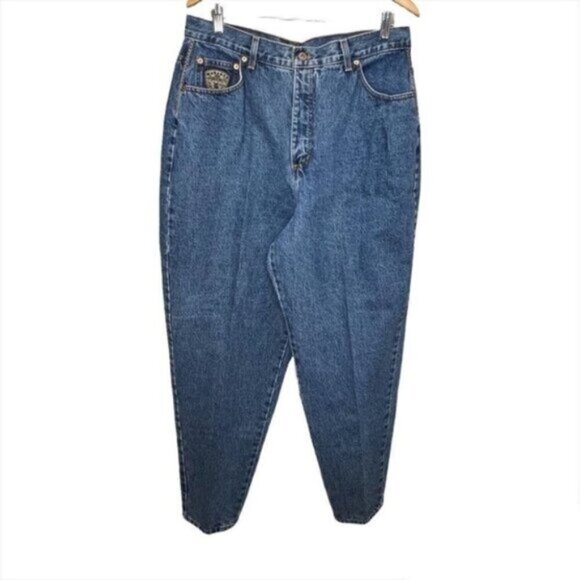 Vintage 90s Manager Mocassino High waist Mom Tapered Jeans - Picture 1 of 12